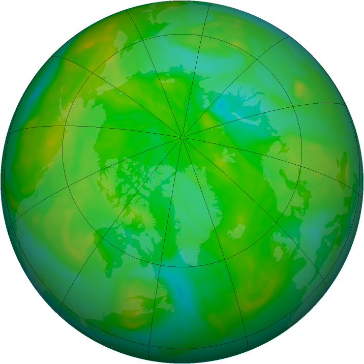 Arctic ozone map for 28 June 2012
